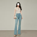 Skinny Jeans Women's High Waist Spring Summer  Small Flared Pants Light Color