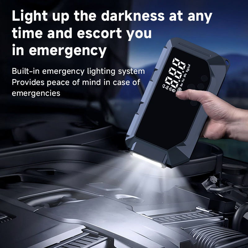 Car Battery Starter With Air Compressor 150PSI With Digital Tire Inflator 12V Car Battery