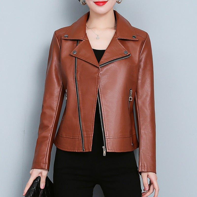 Leather Jacket Versatile Short Coat